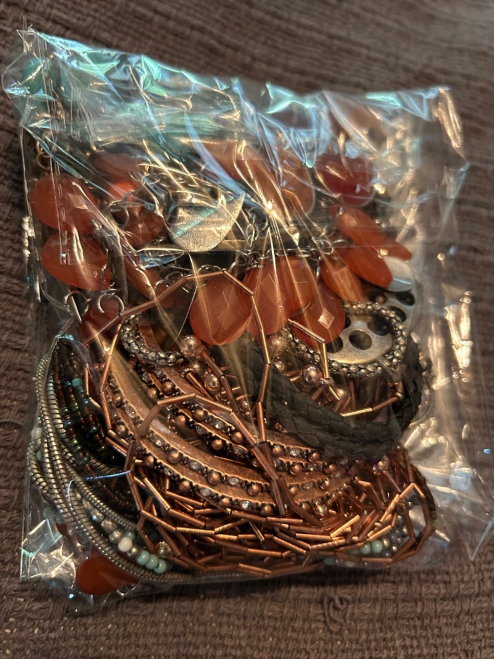 Mixed Metal Costume jewelry mystery bag
